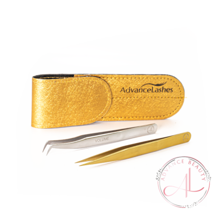 Silver Russian Volume - Straight ⭐️ Tweezers Set