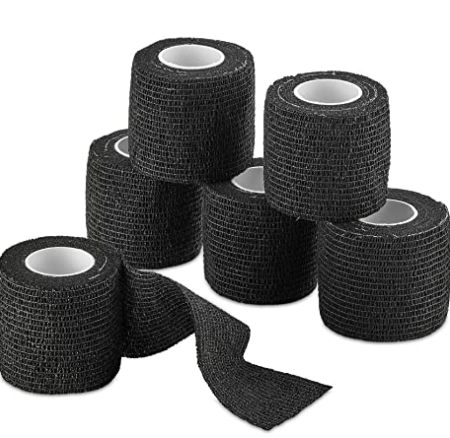 PMU - Black Cohesive Wraps - Set of 5