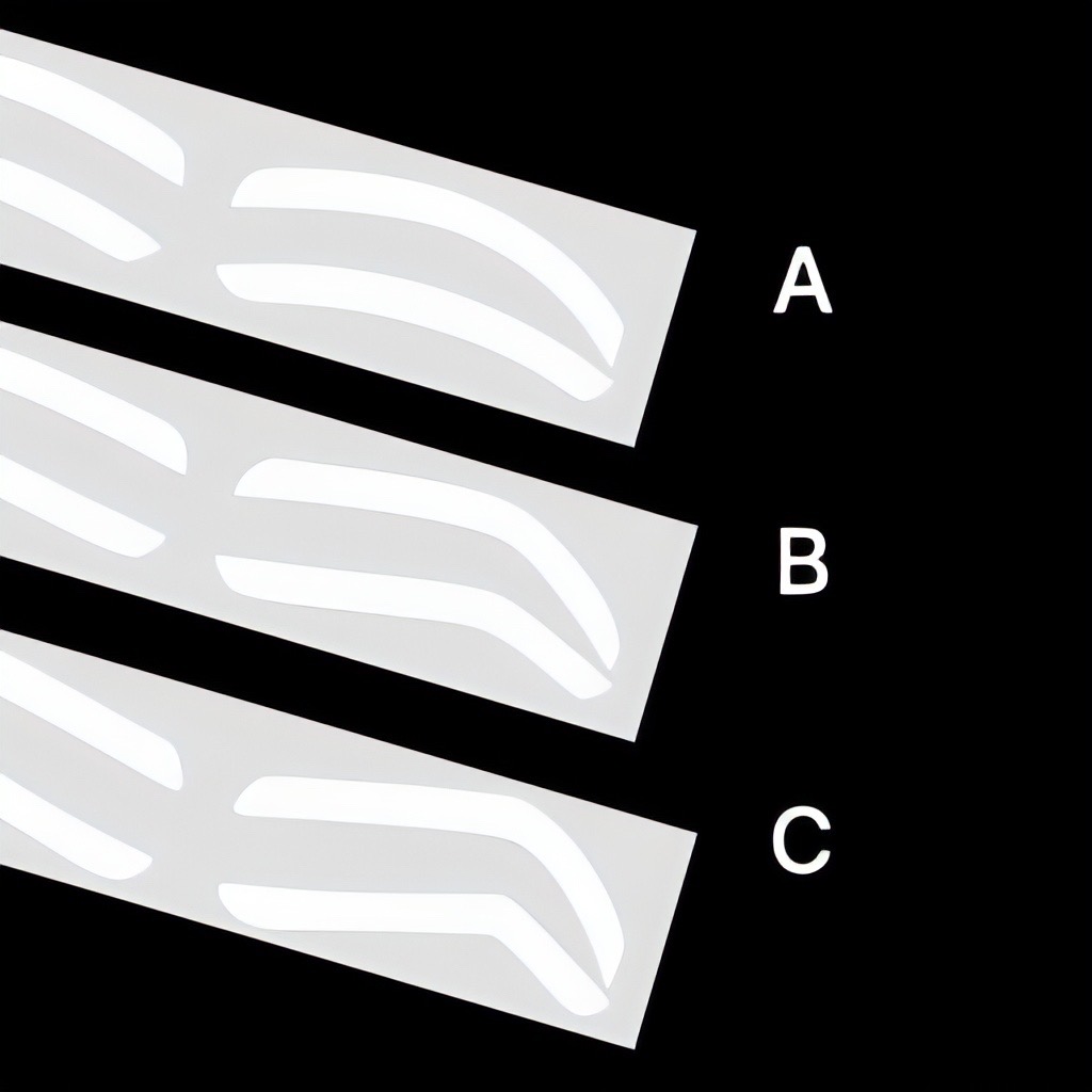Airbrush Eyebrow Stickers Stencils Shape Tape