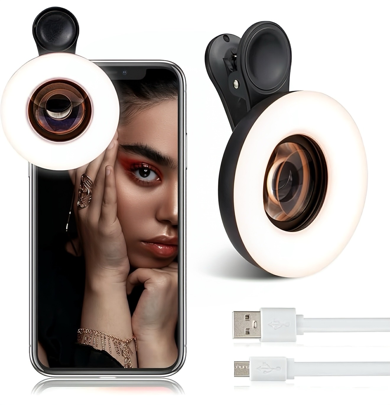 Macro Lens with Mini Clip Ring Light - Image 3