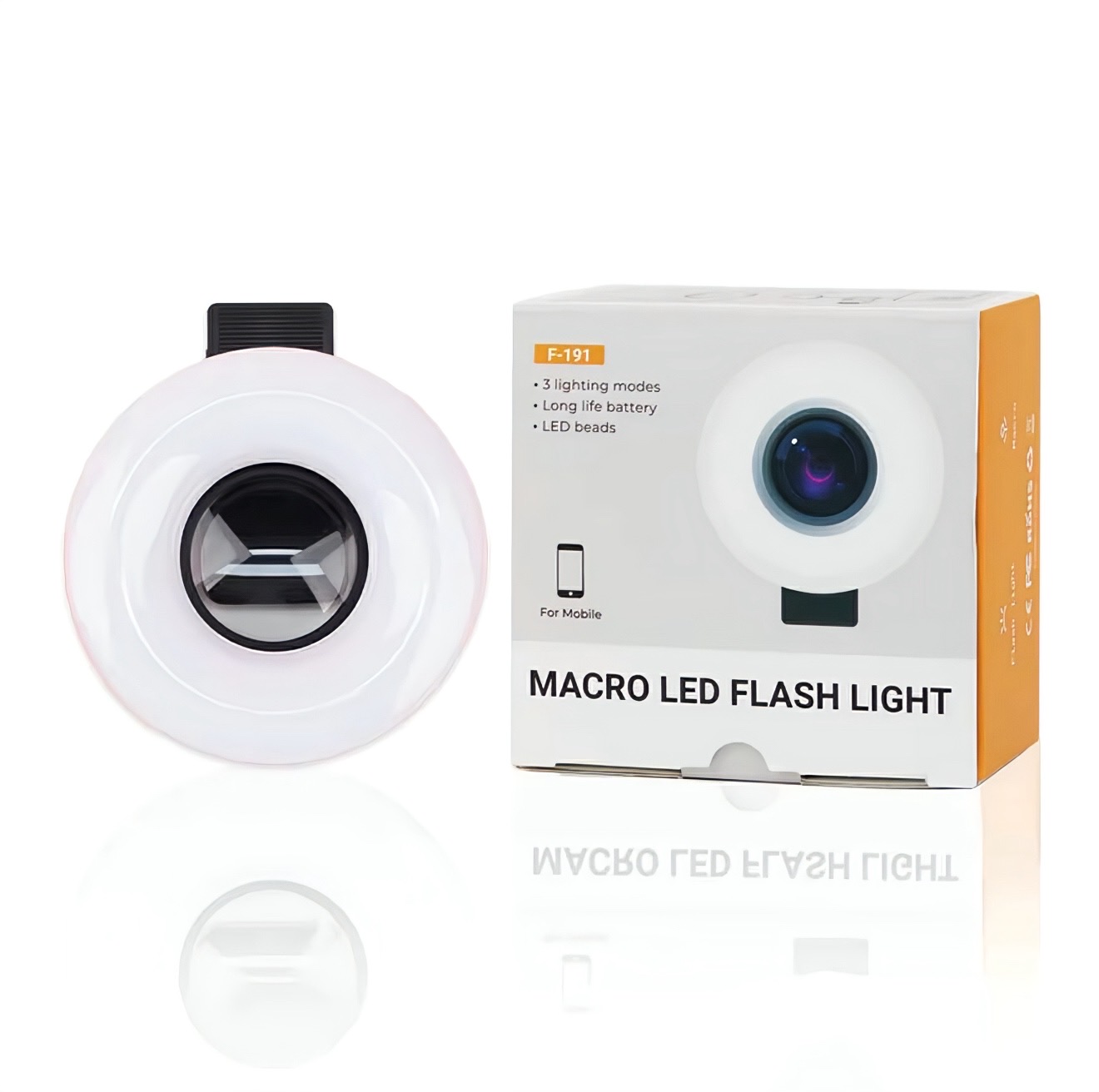 Macro Lens with Mini Clip Ring Light